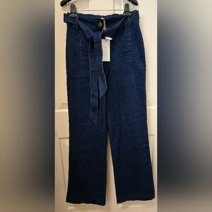 Cleobella Luca Trouser Dark Blue Denim Woman Pants 100% Organic Medium-NWT